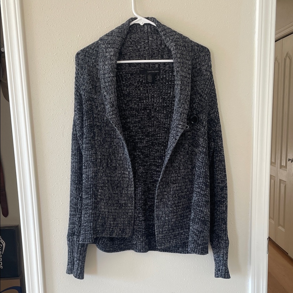 Calvin Klein CK Women's sz Large Open Front Cardigan Sweater